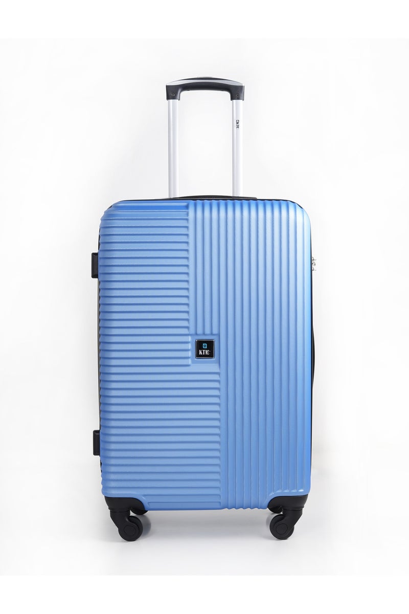KTMC 3-Piece Luggage Set, ABS Material, Lightweight, 360° Rotated 4-Wheels, Tough Suitcase for Travel, Sizes 20/24/28 inches Sky Blue - Image 2