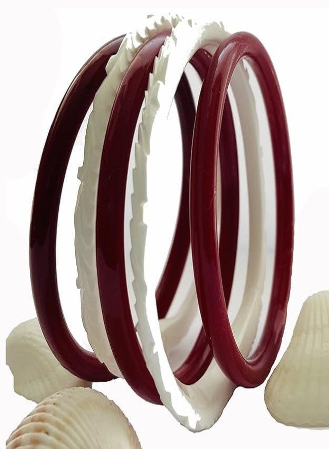 BANGLESKART Shakha Pola Bangles | Size-2.8 | Large Size | Bengali bangles for Married women(6Pcs) (2.8) - Image 5