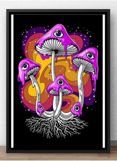 Psychedelic Psychedelic Magic Mushrooms Canvas Cartoon Science Alien Stone Wall Art Living Room Home Decor Poster