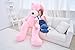 IKASA Giant Teddy Bear Plush Toy Stuffed Animals Pink 78 inches - Image 4