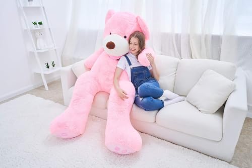IKASA Giant Teddy Bear Plush Toy Stuffed Animals Pink 78 inches - Image 5