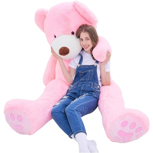 IKASA Giant Teddy Bear Plush Toy Stuffed Animals Pink 78 inches - Image 1