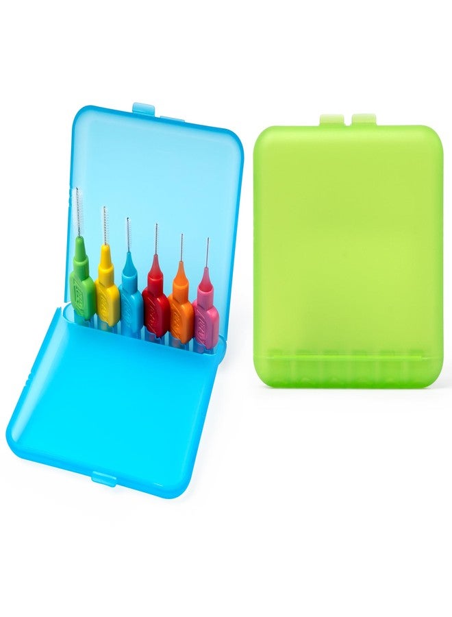 seplouis Interdental Brush Travel Case/Storage Case Compatible with TePe Interdental Brush, 2packs(Blue and Green) - Image 1