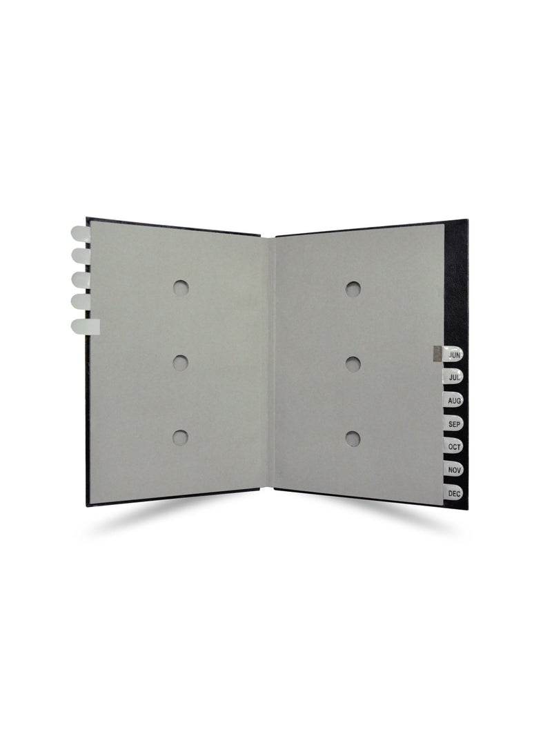 FIS - FIS Signature Book 12-Divisions Vinyl Cover, 240x340 mm, Black - FSCLJAN-DEC - Image 1