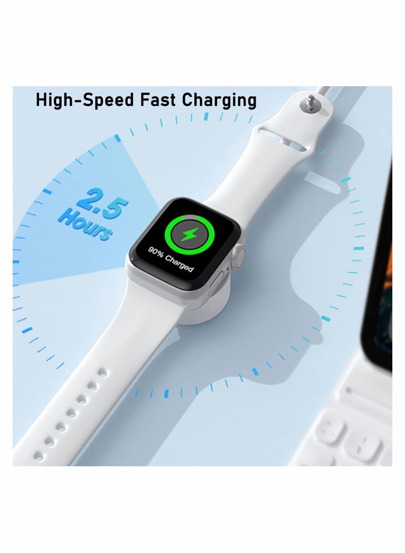 شاحن مغناطيسي سريع لساعات آبل مع كابل USB-C تصميم محمول متوافق مع السلاسل 8 7 6 SE 5 4 3 2 1 - Image 5