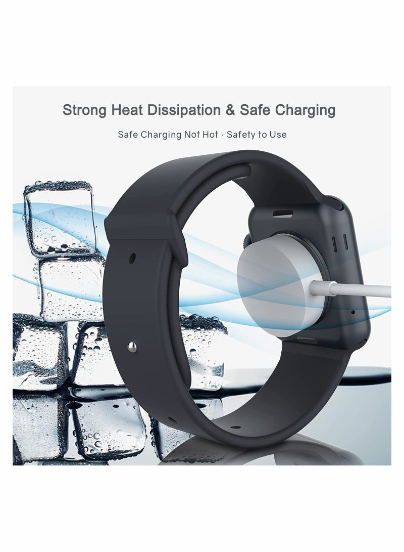 شاحن مغناطيسي سريع لساعات آبل مع كابل USB-C تصميم محمول متوافق مع السلاسل 8 7 6 SE 5 4 3 2 1 - Image 4