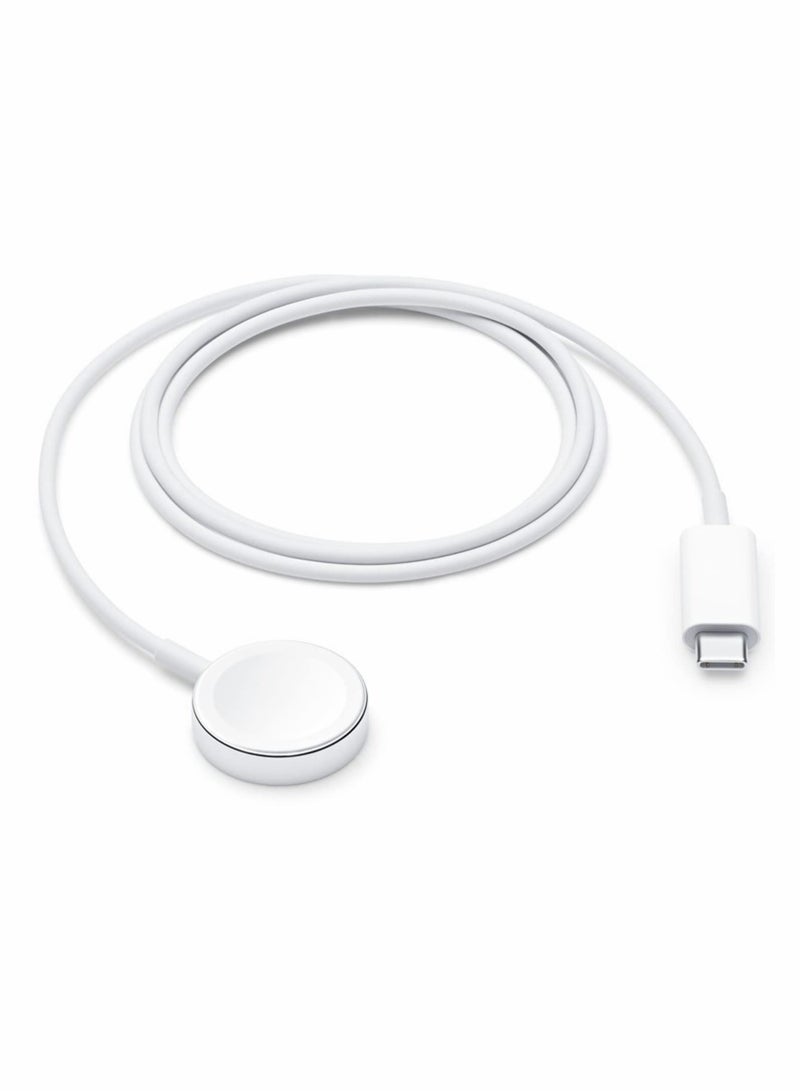 شاحن مغناطيسي سريع لساعات آبل مع كابل USB-C تصميم محمول متوافق مع السلاسل 8 7 6 SE 5 4 3 2 1 - Image 1