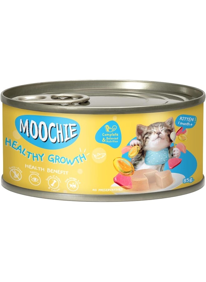 MOOCHIE Kitten Mousse Tuna And Chicken Recipe 85G Can - Pack of 12 