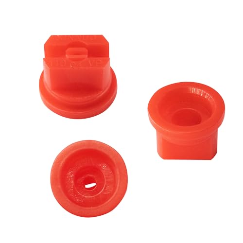 PDETVEO 10pcs Flat Fan Spray Tip, 110 Degree Plastic Flat Fan Sprayer Nozzles 0.4mm Orifice Diameter for Agricultural, Cleaning, Cooling, Red - Image 2