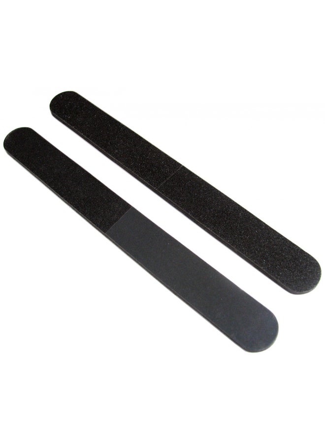 Iridesi Professional Quality Nail File Black 4 Way White Center 100180240600 50 Pack - Image 3