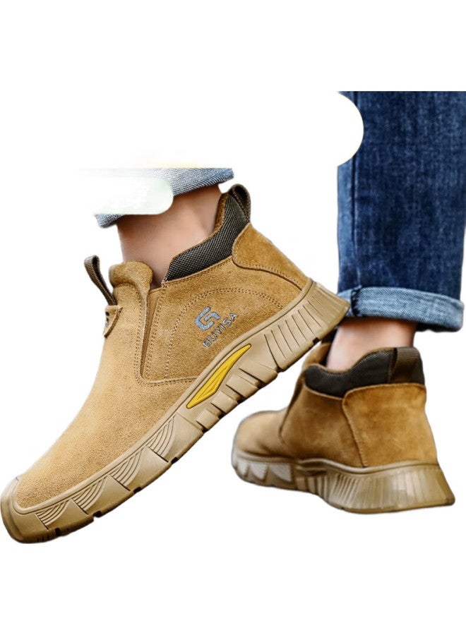 GUYISA Men'S Safety Work Shoes Welder Steel Toe Anti-Smashing Anti-Stab Anti-Scald Lightweight Safety Work Shoes 3005Yw 41 - Image 1