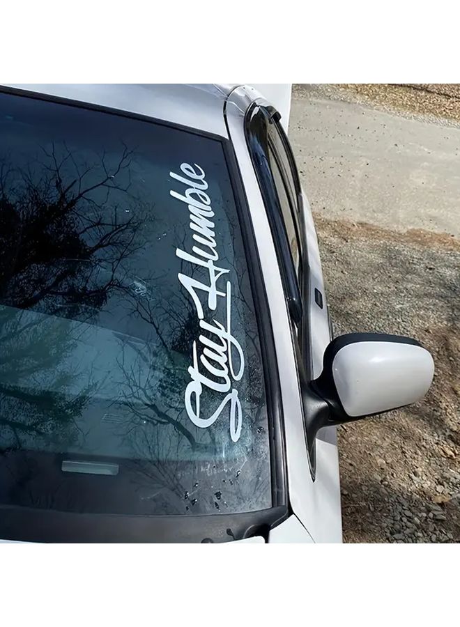 Black 19 Inch Humble Car Decal Sticker For Windshield Trucks Motorcycles - Image 1