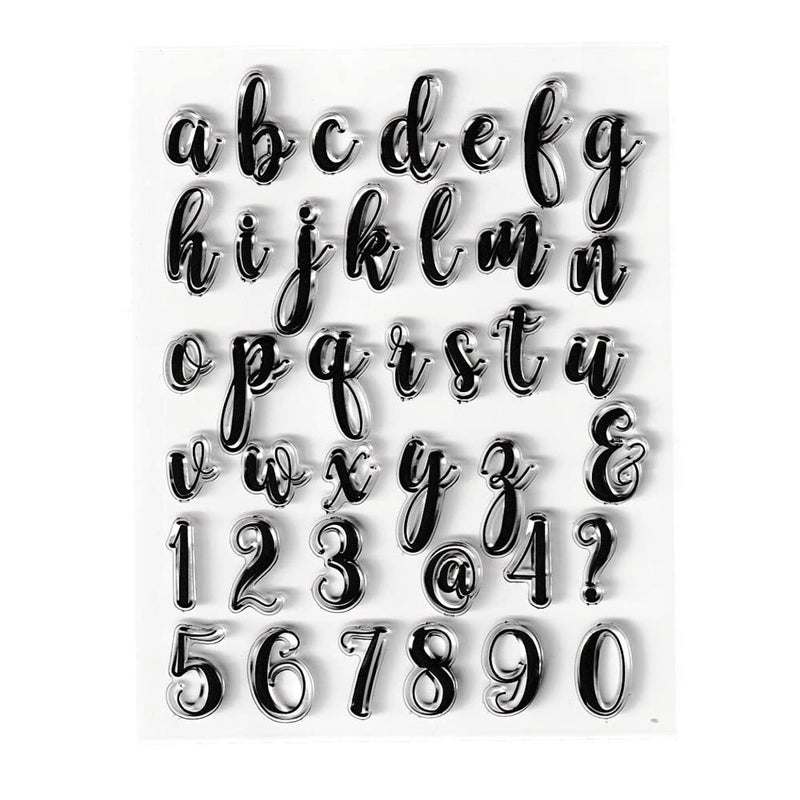 AHTOLS Lowercase 26 Alphabet Clear Stamps Silicone Stamp Cards Arabic Numerals Pattern Transparent Seal Stamps for Holiday Card Making Decoration and DIY Scrapbooking Album DIY Crafts - Image 4