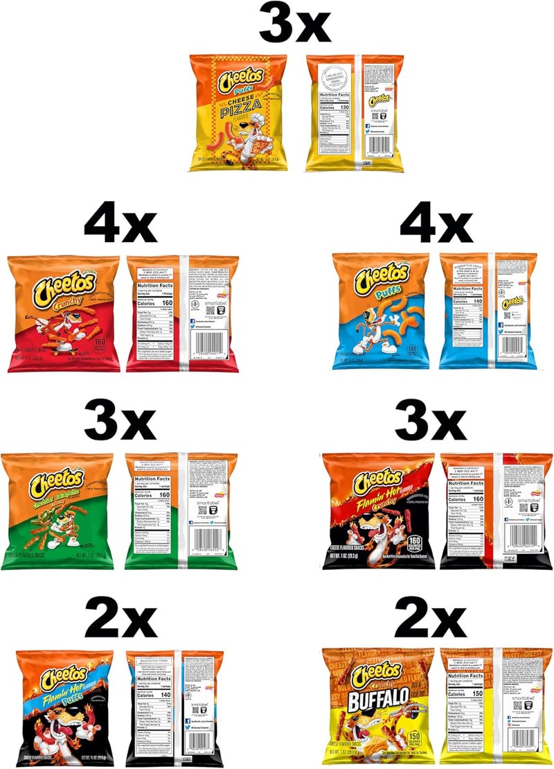 Cheetos Cheese Flavored Snacks Variety Pack - 21 Count Assortment - Image 2