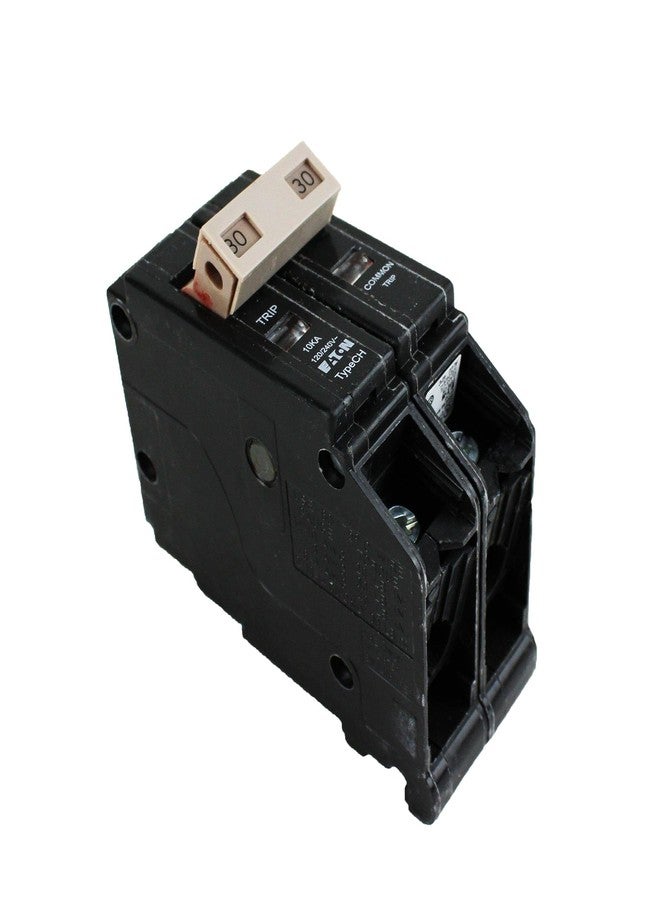 قاطع دائرة كهربائية ثنائي القناة من سلسلة EATON CHF230، 30 أمبير، أسود اللون