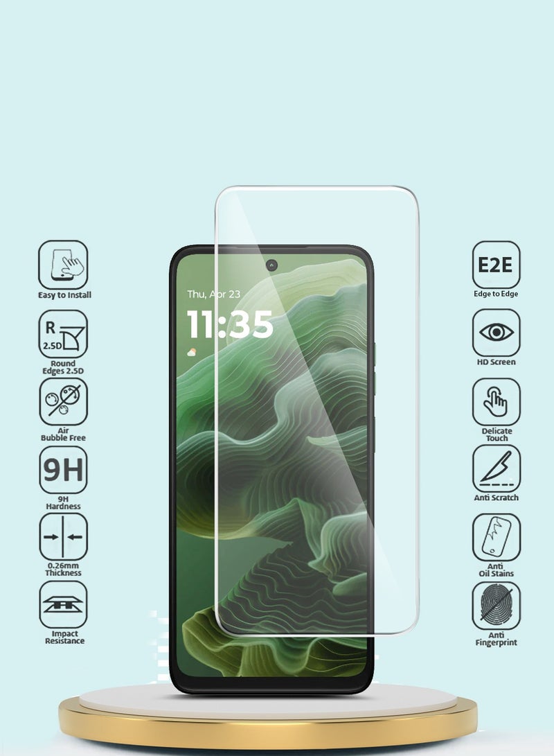 GMAX Motorola Moto G35 5G 2024 / Motorola Moto G05 4G 2025 / Motorola Moto G15 4G 2025 Premium Series Curved Edges 9H 2.5D Tempered Glass Screen Protector - Clear - Image 1