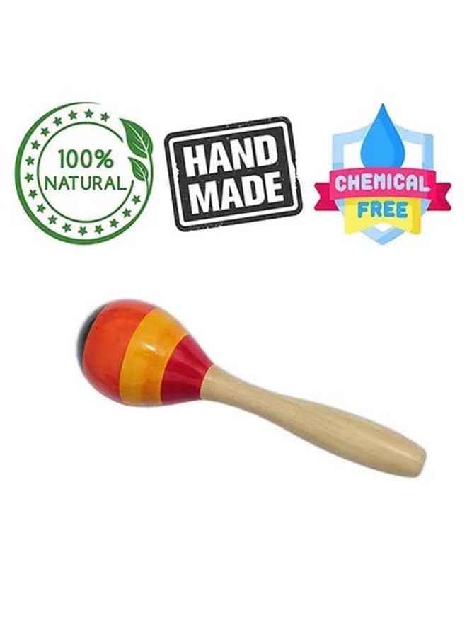UPBEAT Wooden Baby Rattle Egg Shaker Toy (Pack of 1) I Channapatna I Hand Crafted I Non-Toxic Wooden Egg Shaker Rattle for Babies I Montessori-Inspired I Eco-Friendly Wooden Egg Rattle for Toddlers - Image 3