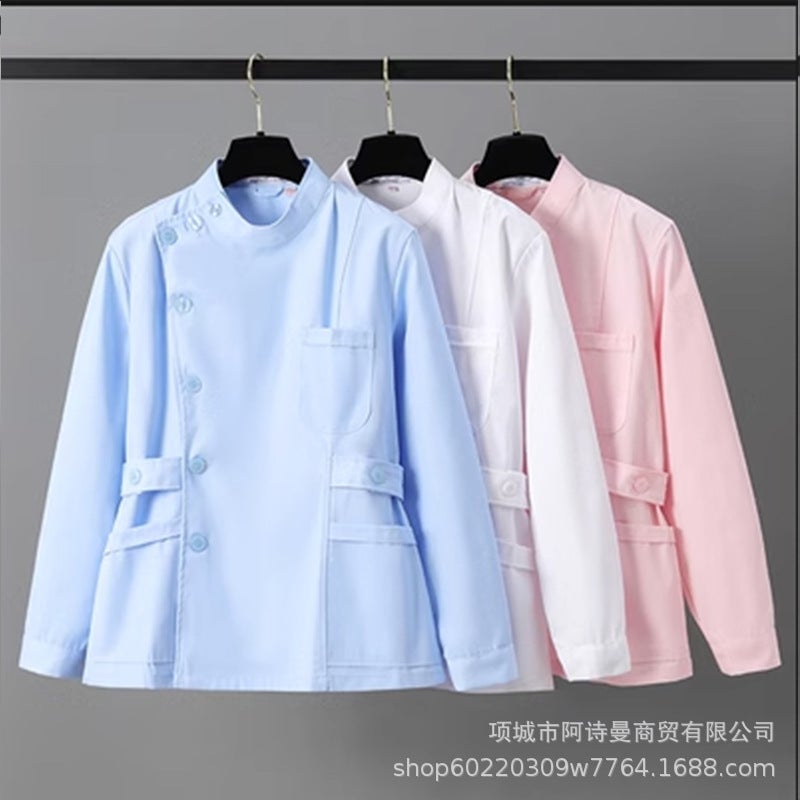 Nurse'S Long-Sleeved Women'S Summer Hospital Two-Piece Set Short-Sleeved Set Split Set Short Full-Set Labor Protection Work Clothes - Image 1