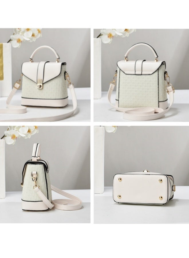 SHABILI Women's Fashion Luxury Shoulder Bags, Ladies Daily Commuter White Handbag Tote Bags Clutch Bag, PU Leather Crossbody Bag Satchel Bag Beach Bag Carry Bag for College Students and Teenagers  - Image 5