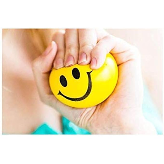 advancedestore Stress Relief Ball ,Smiley Squeezers,Hand Exercise Stress Balls, Perfect for Relieving Stress, Smiley Ball - Image 4