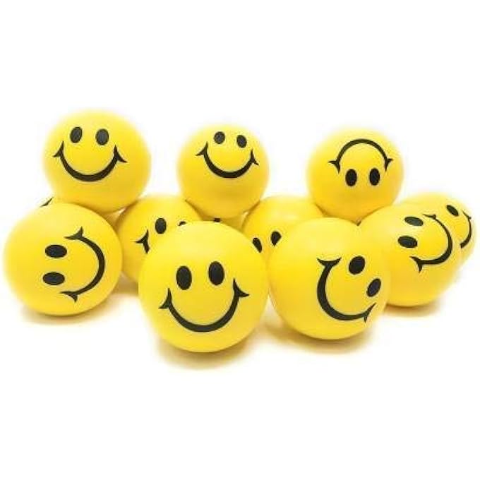 advancedestore Stress Relief Ball ,Smiley Squeezers,Hand Exercise Stress Balls, Perfect for Relieving Stress, Smiley Ball - Image 2