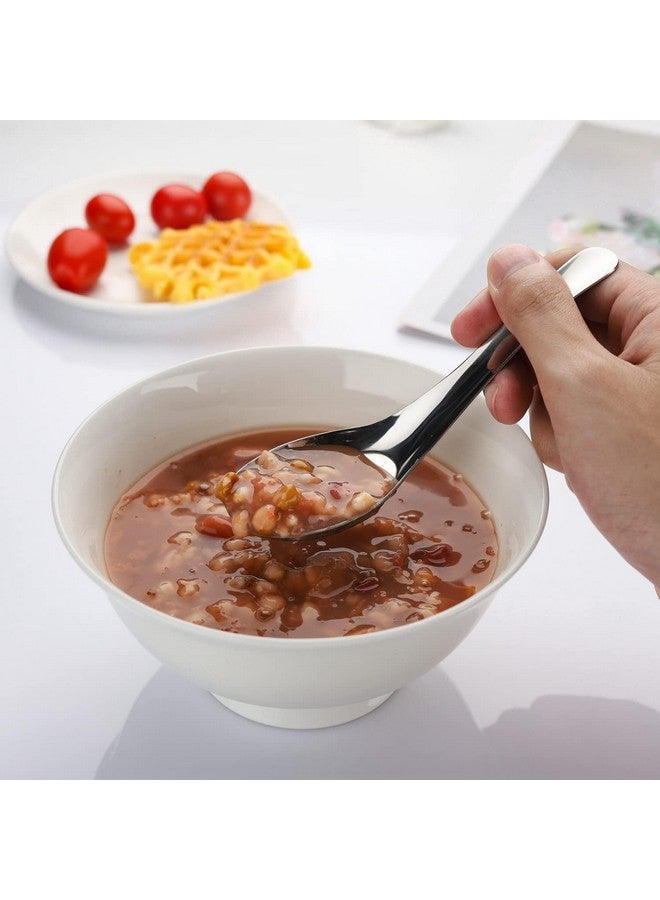 Amzgear Soup Spoons Set of 12 | Soup Spoon Stainless Steel | Chinese Soup Spoon | Asian Soup Spoons, Ramen Spoons for Soup Cereals, Steel Soup Spoon Set for Home and Kitchen, Tableware Dining,12 pcs - Image 5