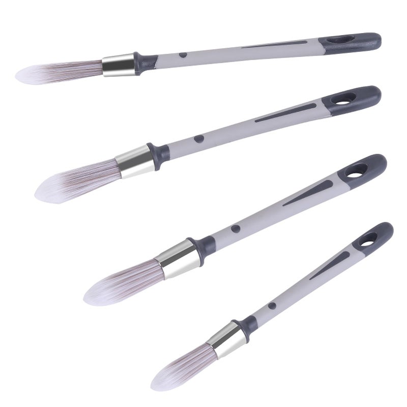 Wesquer Trim Paint Brush Edge Painting Tool for Painting Detail Areas and Small Paint Repairs Small Paint Brushes, Art Application,Sash, Baseboards,House Wall Corners 4pack with 0.45" 0.6" 0.75" 0.8" - Image 1