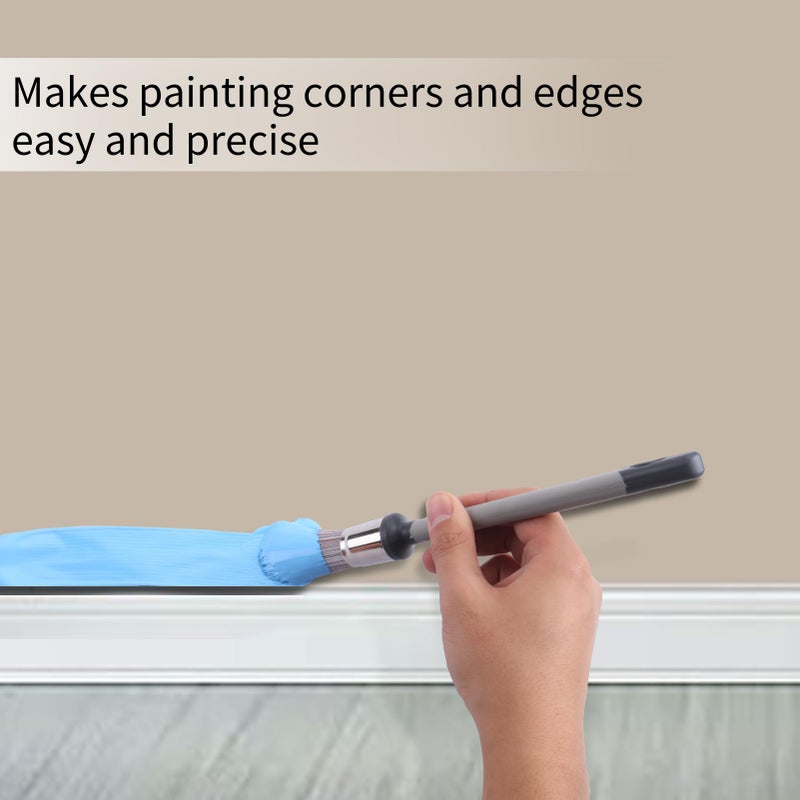 Wesquer Trim Paint Brush Edge Painting Tool for Painting Detail Areas and Small Paint Repairs Small Paint Brushes, Art Application,Sash, Baseboards,House Wall Corners 4pack with 0.45" 0.6" 0.75" 0.8" - Image 4