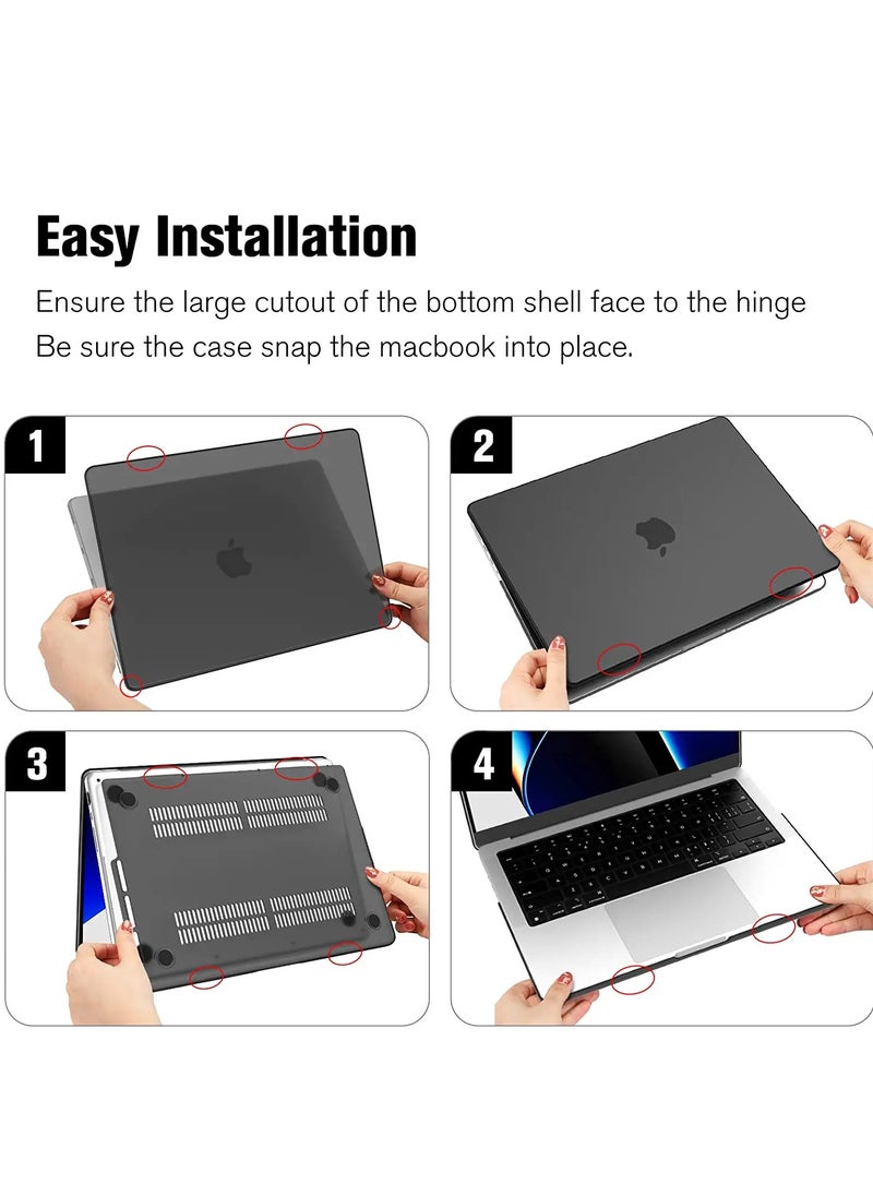 Generic - Matte Hard Shell Case Compatible with 2021-2024 MacBook Pro 14 inch with Model A3112 A3185 A3401A2442 A2779 A2918 A2992, with M1 M2 M3 M4 Pro/Max chip & Touch ID - Image 1