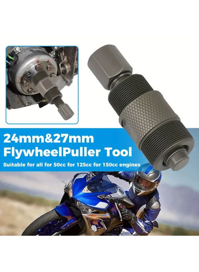 Universal Steel Flywheel Puller and Clutch Holder Kit 1 Set for 50cc to 150cc Motorcycles ATVs - Image 4