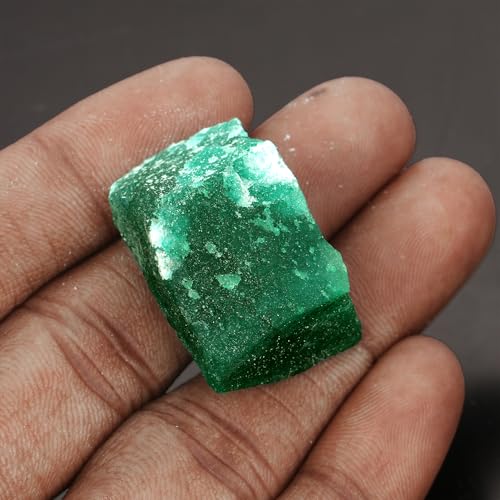 GEMHUB Untreated Rough Emerald Gemstones for Jewelry Making 53.00 Ct. Certified Uncut Raw Crystals and Healing Stones - Image 5