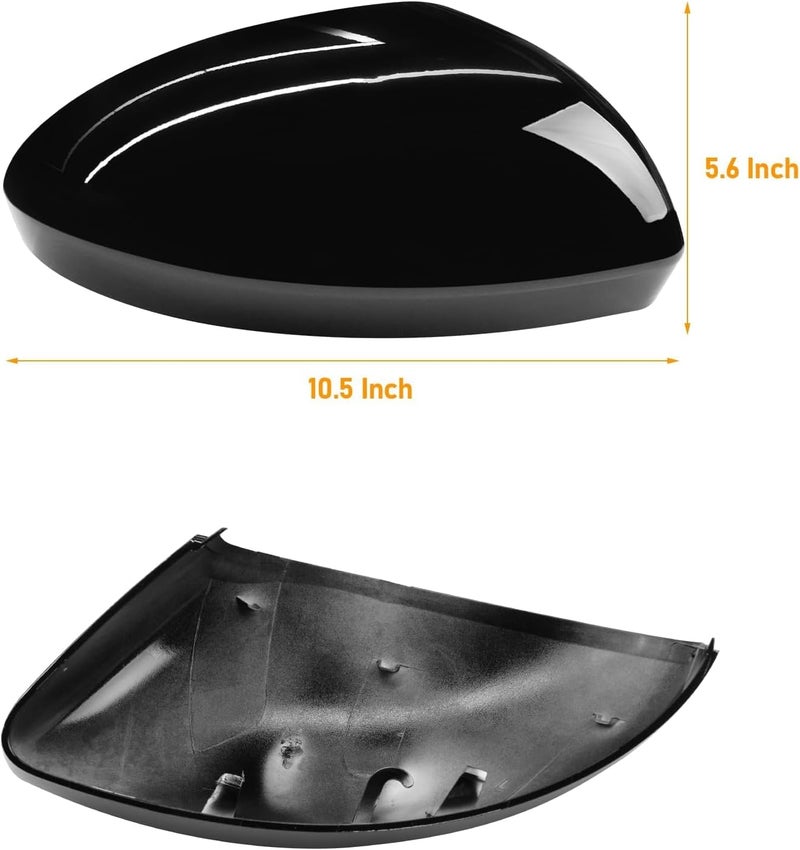 Moonlinks Compatible with Nissan Altima 2019 2020 2021 2022 2023 2024 Right Side Mirror Cover Replacement, Glossy Black Exterior Right Passenger Side Door Rear view Mirror Cap Trim Trendy budget practical design - Image 5
