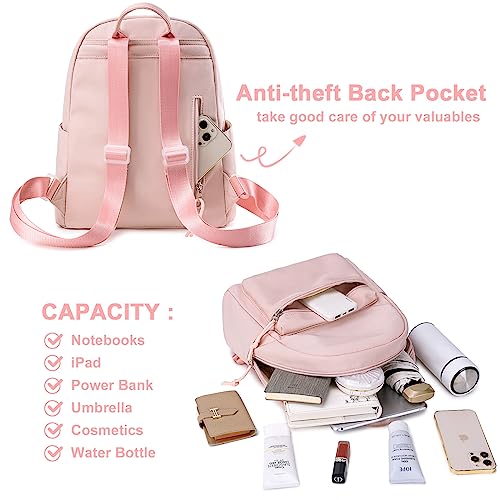 BTOOP Mini Backpack Womens Small Backpacks Purse Pink Fashion Shoulder Bag for Girls Teens Work Travel Daypack - Image 5