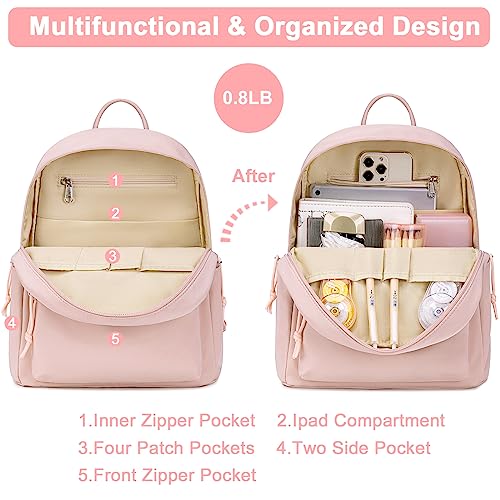BTOOP Mini Backpack Womens Small Backpacks Purse Pink Fashion Shoulder Bag for Girls Teens Work Travel Daypack - Image 4