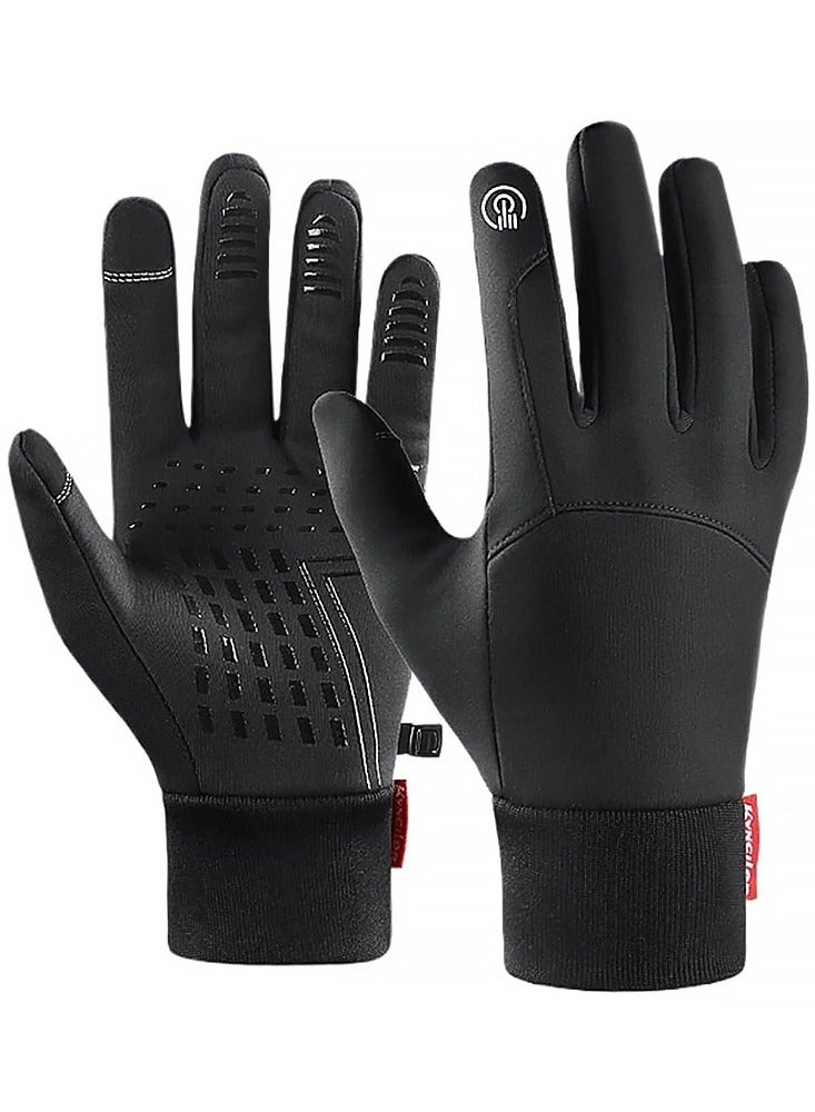 Generic Fall And Winter Outdoor Padded Warm Gloves Men And Women Universal Windproof Cold Touch Screen Ski Riding Sports Gloves - Image 1