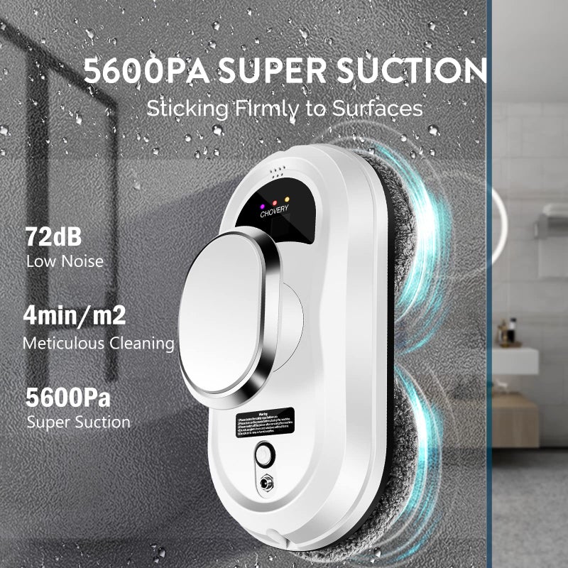 CHOVERY Window Cleaner Robot,Smart Glass Cleaning Robotic with 5600Pa Strong Suction,Remote Control Window Cleaning Robot for Windows/Tiles/Class Door - Image 3
