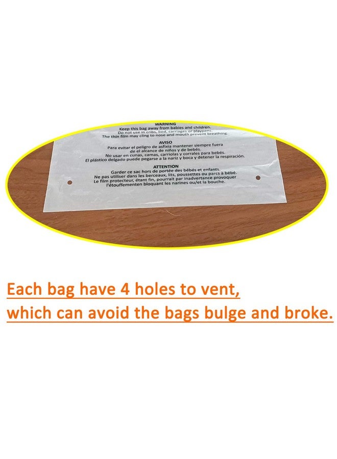 200 Count 12X15 Inch Self Seal Clear Poly Bags With Suffocation Warning For Packaging Clothing T Shirts Decorative Wrappers And More With Permanent Adhesive (1.5Mil)