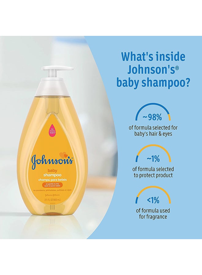 Johnson's Baby Tear Free Shampoo, No Parabens, Phthalates, Sulfates, Dyes, Fresh, 13.6 Fl Oz - Image 2