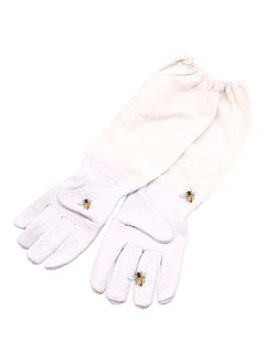 NIBEMINENT Anti-Smash Beekeeping Gloves White L  - Image 1