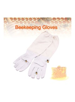 NIBEMINENT Anti-Smash Beekeeping Gloves White L  - Image 3
