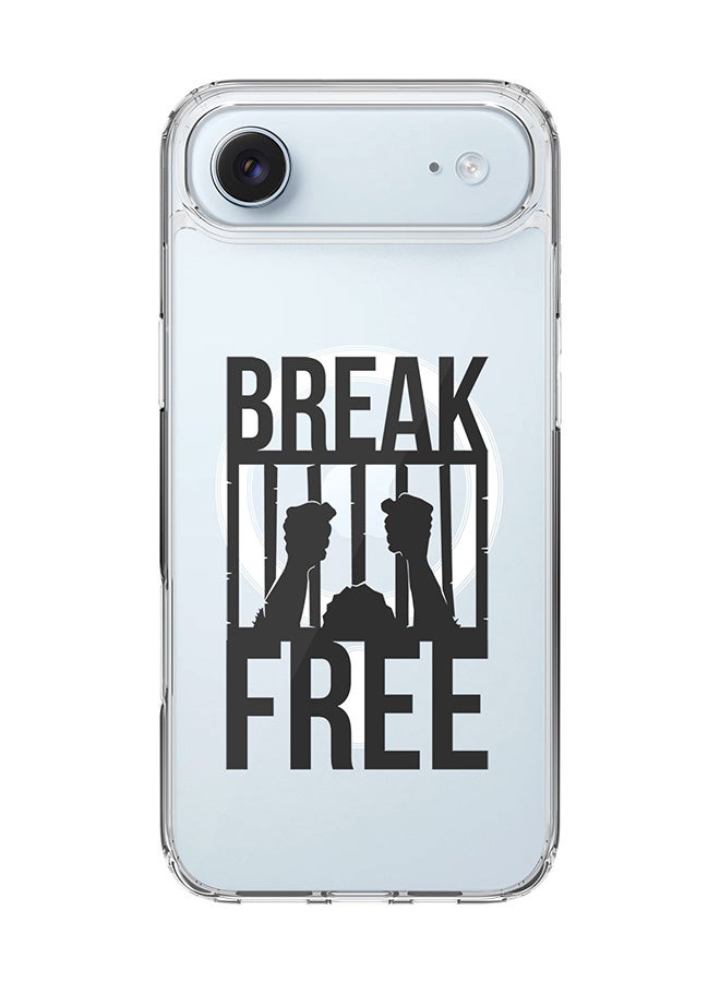 Stylizedd Classic Clear MagSafe Case for iPhone 17 Air , Hybrid Soft Case Flexible Edges Anti Drop TPU PC Gel Thin Transparent Cover [ Designed for iPhone 17 Air ] - Break Free