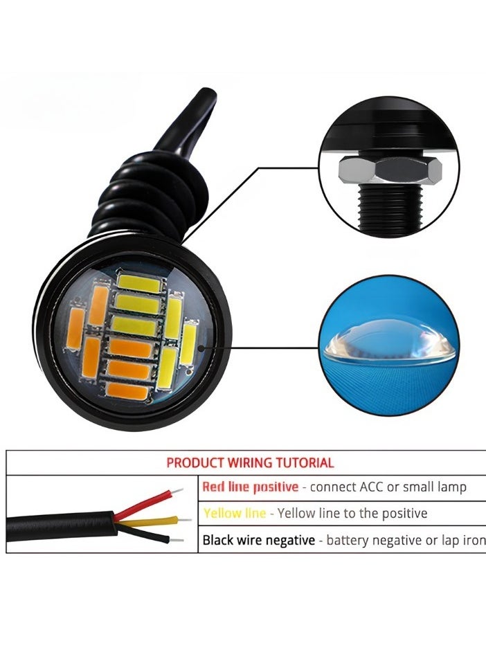 Eagle Eye LED, Durable And Waterproof DRL Fog Lamp, Anti Dust Car Motor LED Spot Light, Easy To Install Backup Turn Signal Lights For Various Car Models, (White And Yellow Light) - pzsku/Z3520B509D054FF4878BBZ/45/_/1725442125/992068f3-0b35-402e-ac01-95de4f8336a7