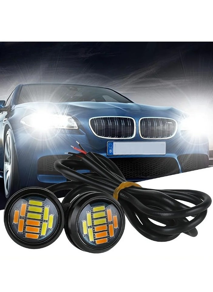 Eagle Eye LED, Durable And Waterproof DRL Fog Lamp, Anti Dust Car Motor LED Spot Light, Easy To Install Backup Turn Signal Lights For Various Car Models, (White And Yellow Light) - pzsku/Z3520B509D054FF4878BBZ/45/_/1725442136/03cf1655-e6b1-489b-8417-9fe5a066c713