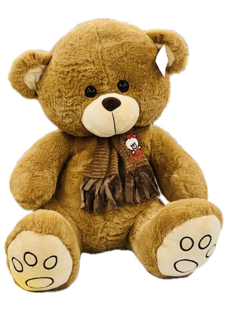 AMOR Teddy Bear Soft Toy – 50cm Plush Cuddly Bear with Scarf | Perfect Valentine’s Day Gift for Girlfriend, Birthday, Anniversary & Special Occasions - Image 1