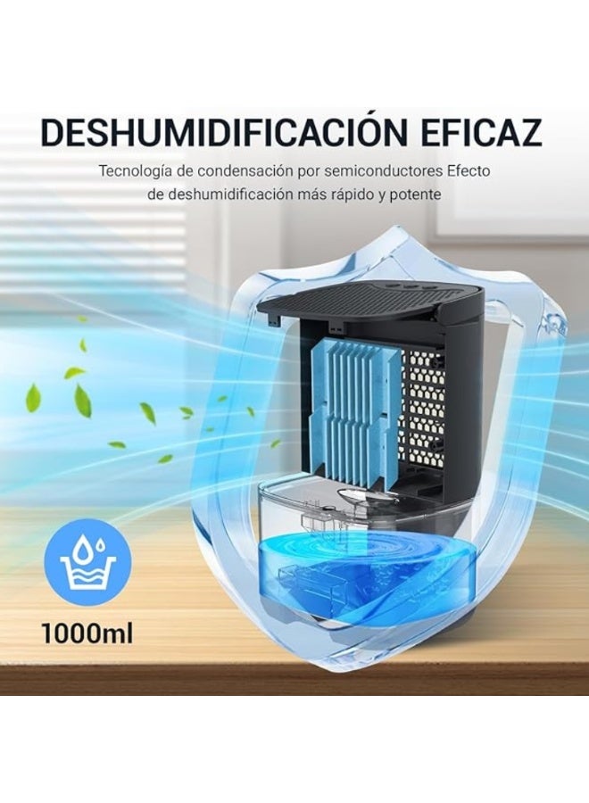 إم مياويان جهاز إزالة الرطوبة، جهاز تجفيف الهواء، مزيل الرطوبة المنزلي، صامت، محمول، غرف النوم، الحمام، القبو、LED، 2500 قدم مكعب - Image 5