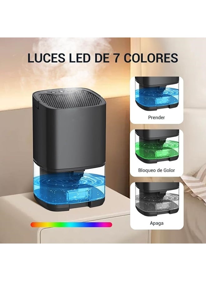 إم مياويان جهاز إزالة الرطوبة، جهاز تجفيف الهواء، مزيل الرطوبة المنزلي، صامت، محمول، غرف النوم، الحمام، القبو、LED، 2500 قدم مكعب - Image 3