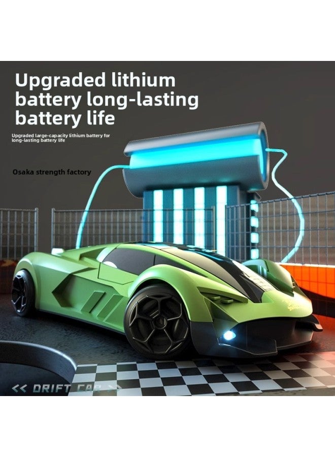 Remote Control Car Variable Speed Sports Car High-speed Four-wheel Drive Drift Racing Boy Gift Children's Toy Car Model-Color:Four-wheel Drive Three-speed Transmission - Green 【2 Sets Of Tires + Roa - Image 5