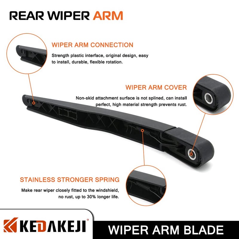 KEDAKEJI Rear Windshield Wiper Arm Compatible with Ford Escape 2013-2018 Vehicles, Back Windshield Wiper Set Replacement OEM BB5Z17526-C - Image 3