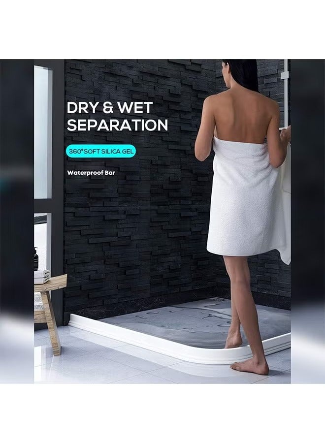 هاي هونور شريط عازل مرن بطول 1 متر لأرضيات الاستحمام والحمام والمطبخ قابل للطي ومانع لتسرب المياه ذاتي اللصق وقابل للانحناء، باللون الرمادي - Image 2