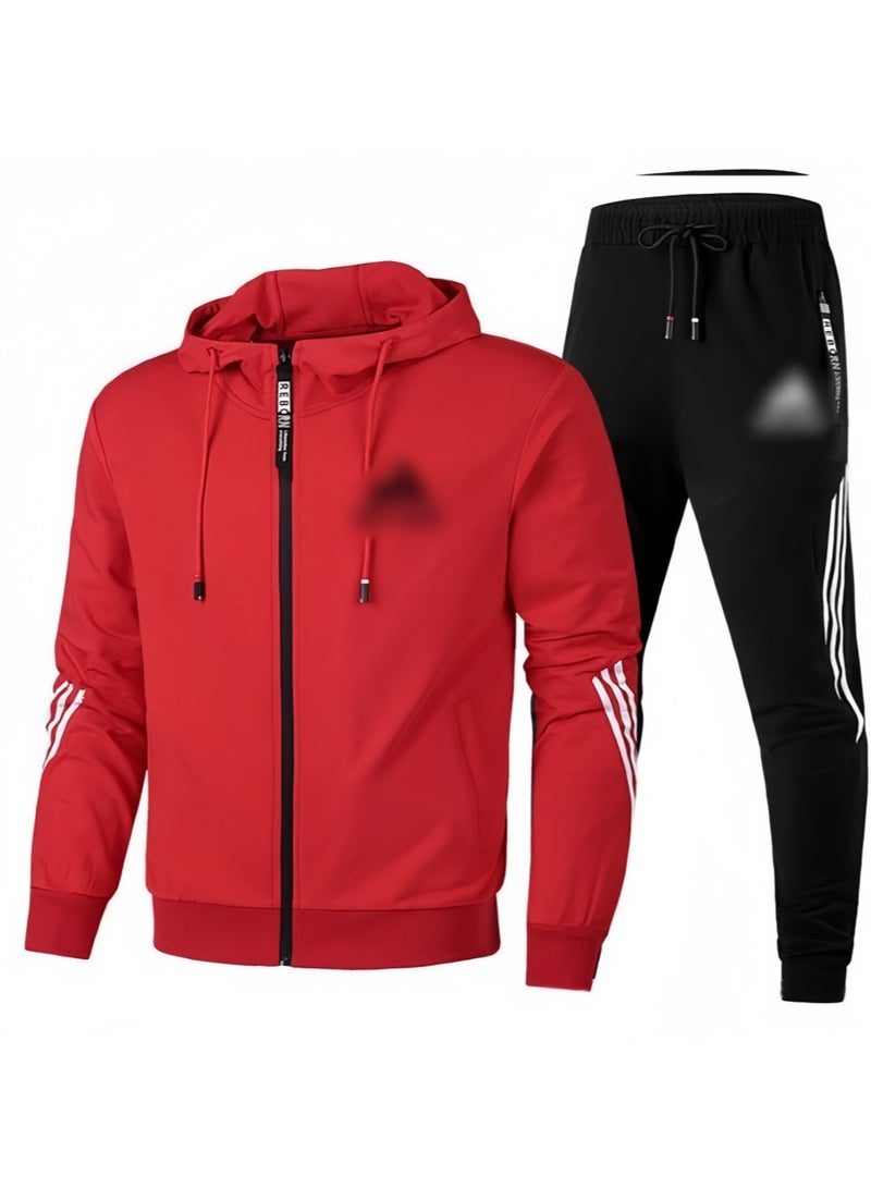 Nariele طقم مكون من قطعتين من الملابس الرياضية الفضفاضة والسراويل الرياضية للرجال - Image 1